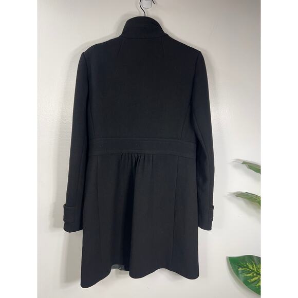 J. Crew Double Cloth Coletta Lady Day Italian Wool Dress Car Coat Black Capsule - Picture 6 of 9